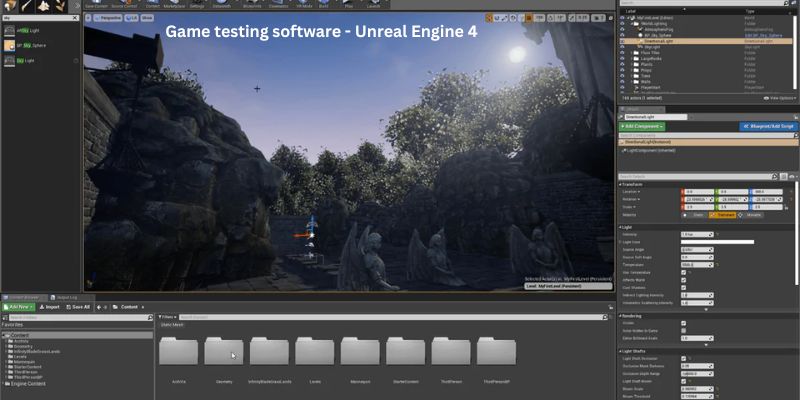 Game testing software - Unreal Engine 4