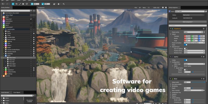 Software for creating video games